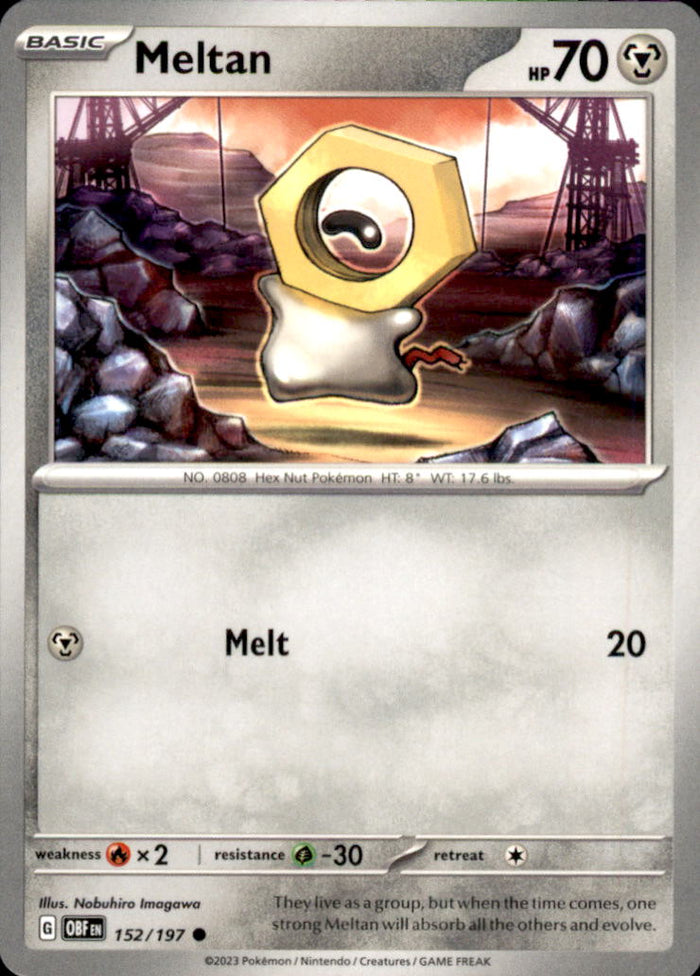 Meltan Common SV03: Obsidian Flames 152/197 NM