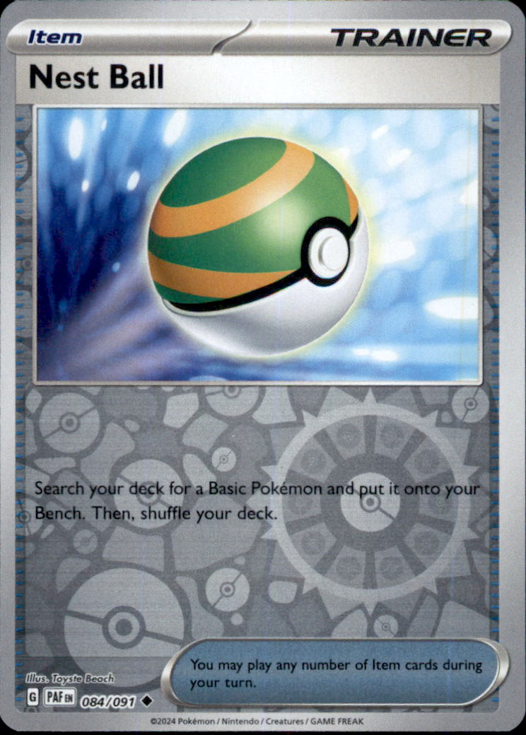 Nest Ball Reverse Holo Uncommon SV: Paldean Fates 084/091 NM
