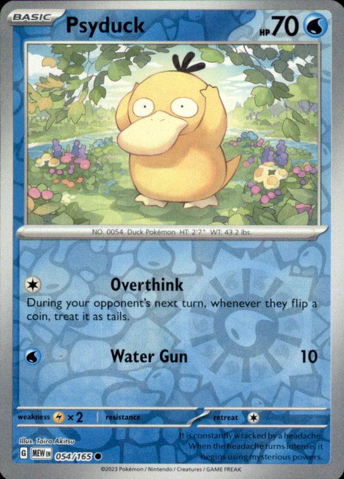 Psyduck Reverse Holo Common SV: Scarlet & Violet 151 054/165 NM