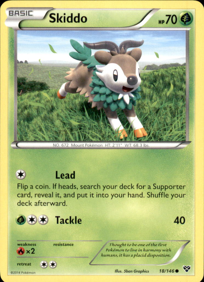 Skiddo Common XY Base Set 18/146 NM