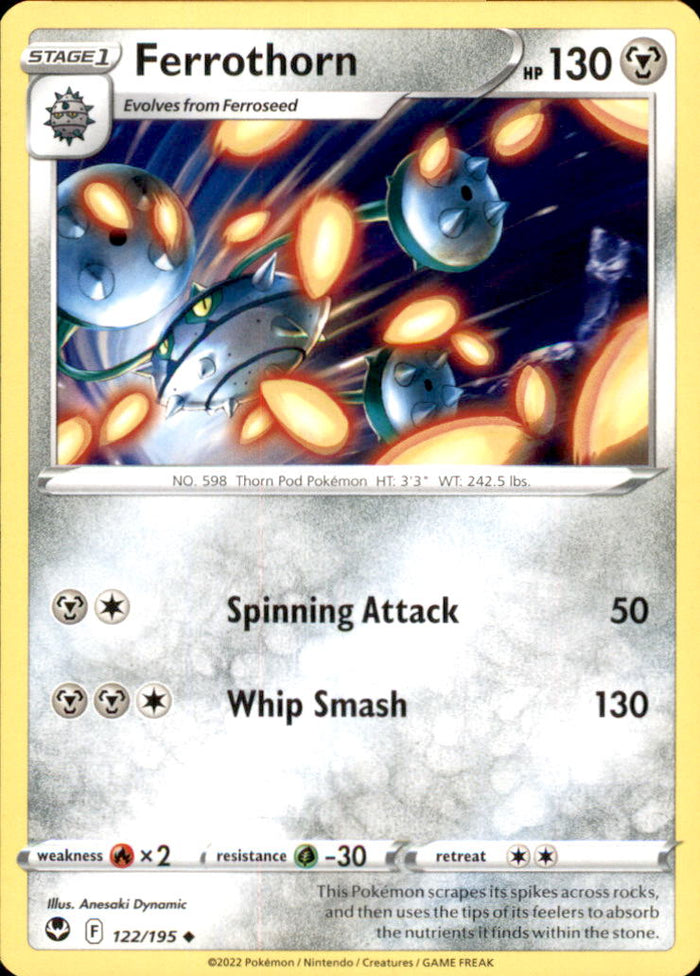 Ferrothorn Uncommon SWSH12: Silver Tempest 122/195 NM