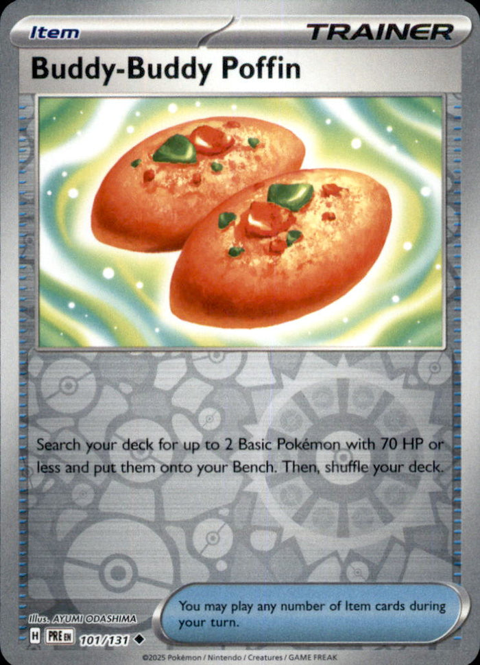 Buddy-Buddy Poffin Reverse Holo Uncommon SV: Prismatic Evolutions 101/131 NM