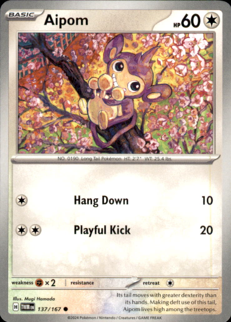 Aipom Common SV06: Twilight Masquerade 137/167 NM
