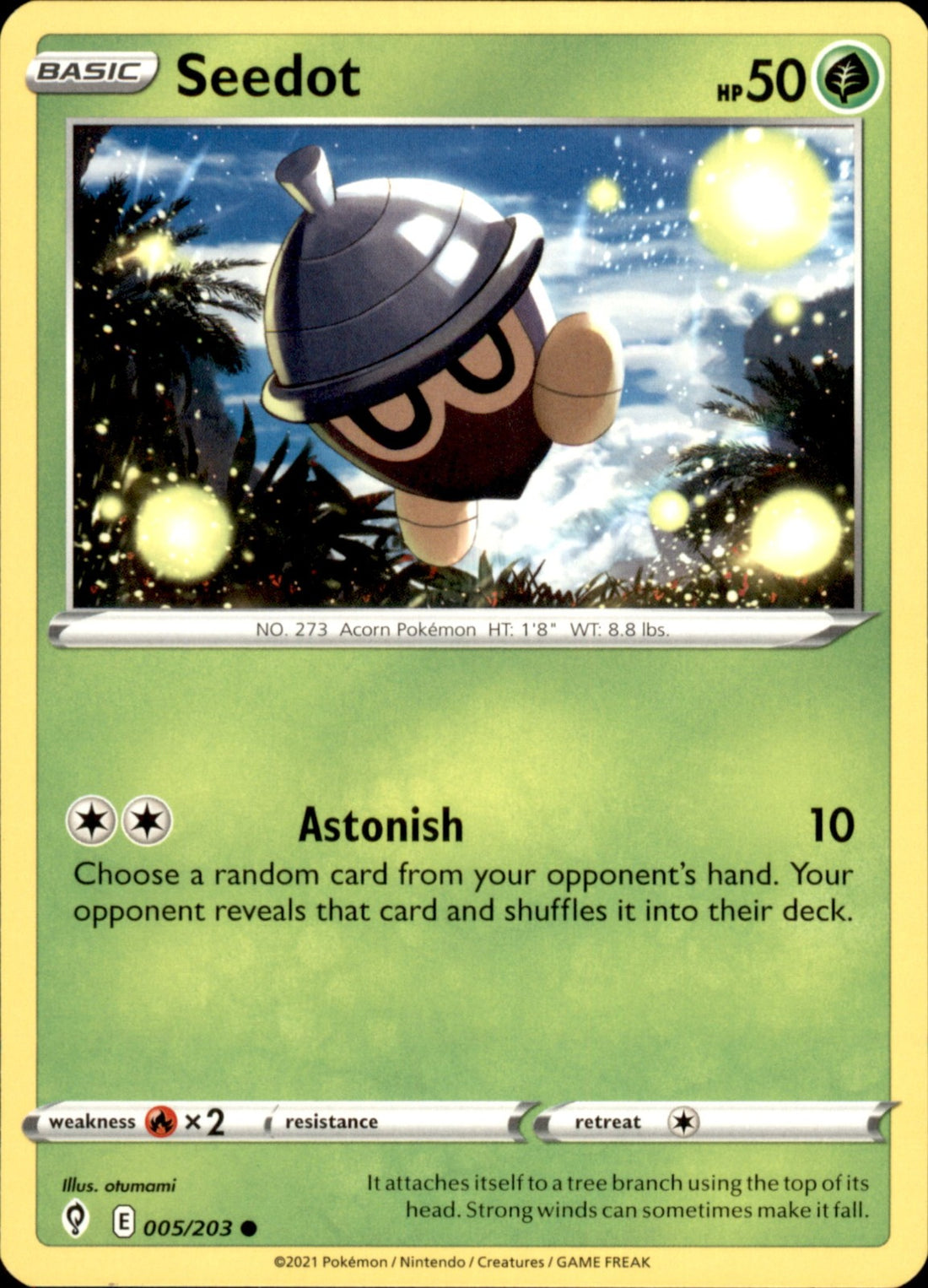 Seedot Common SWSH07: Evolving Skies 005/203 NM