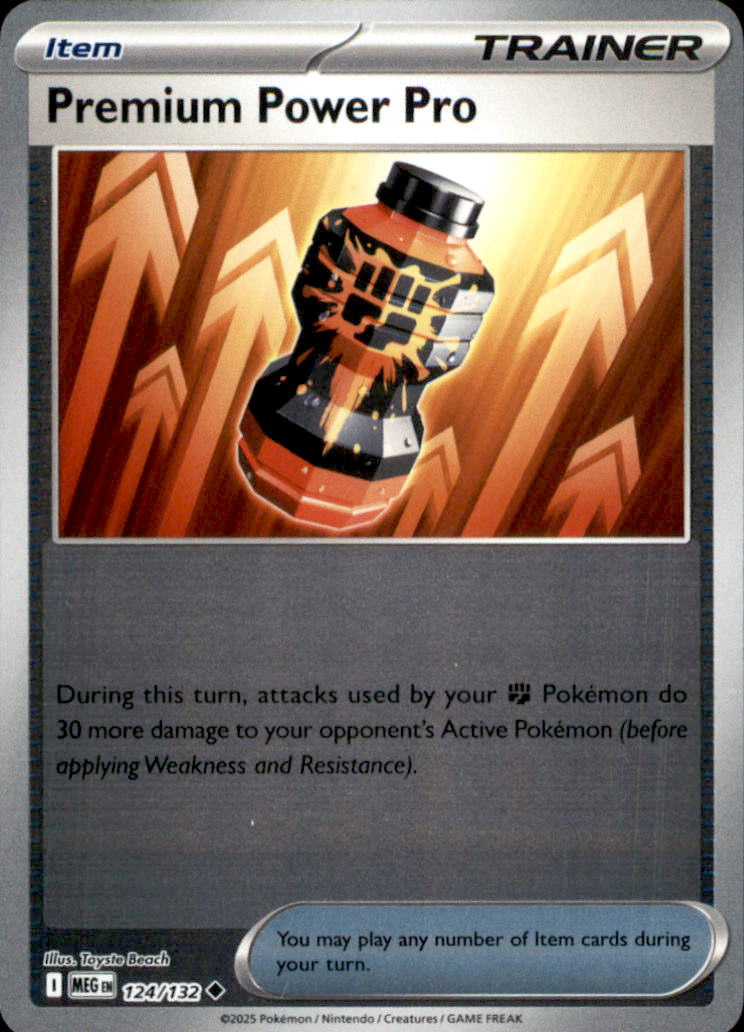 Premium Power Pro Reverse Holo Uncommon ME01: Mega Evolution 124/132 NM