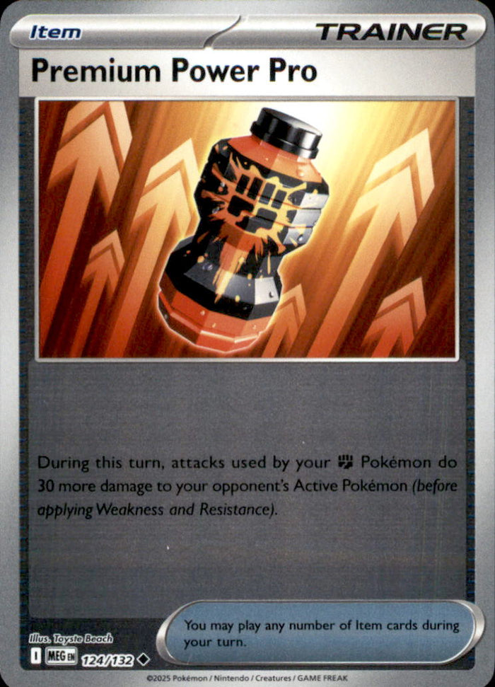 Premium Power Pro Reverse Holo Uncommon ME01: Mega Evolution 124/132 NM