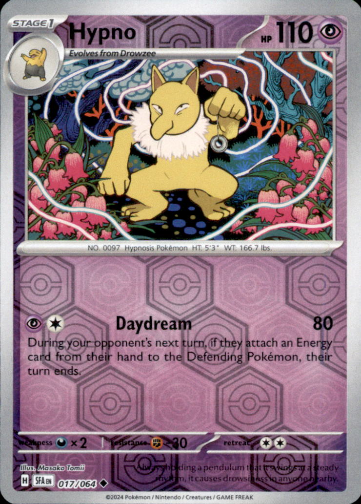 Hypno Reverse Holo Uncommon SV: Shrouded Fable 017/064 NM