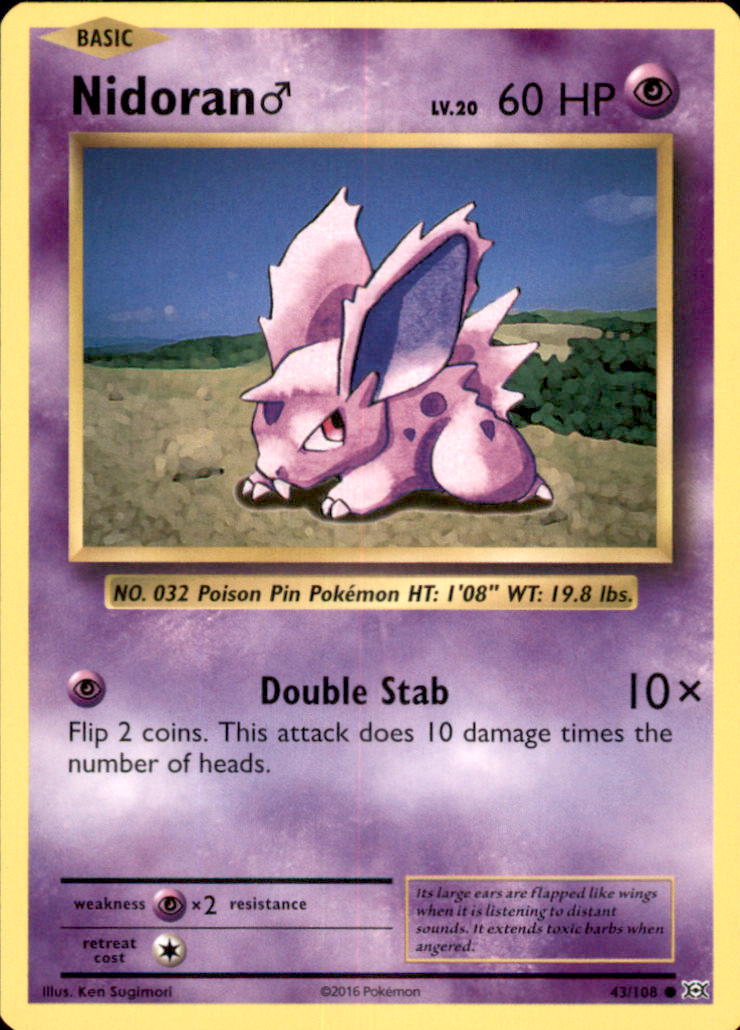 Nidoran M Common XY - Evolutions 43/108 NM