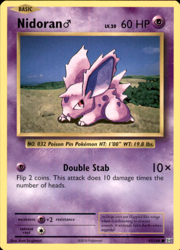 Nidoran M Common XY - Evolutions 43/108 NM