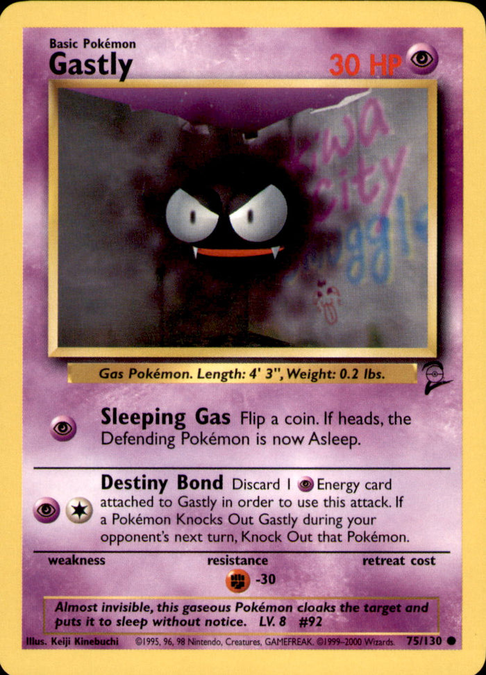 Gastly Common Base Set 2 075/130 LP