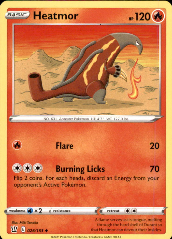 Heatmor Uncommon SWSH05: Battle Styles 026/163 NM
