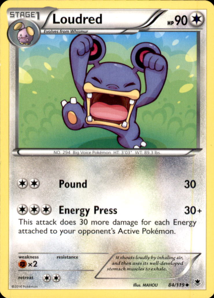 Loudred Uncommon XY - Phantom Forces 84/119 NM