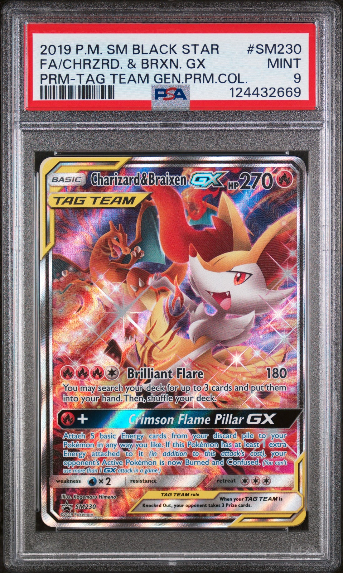 Fa/Chrzrd. & Brxn. Gx Prm-Tag Team Gen.Prm.Col. Pokemon Sm Black Star Promo SM23