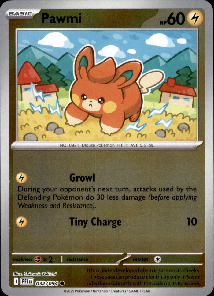 Pawmi Reverse Holo Common ME02: Phantasmal Flames 032/094 NM