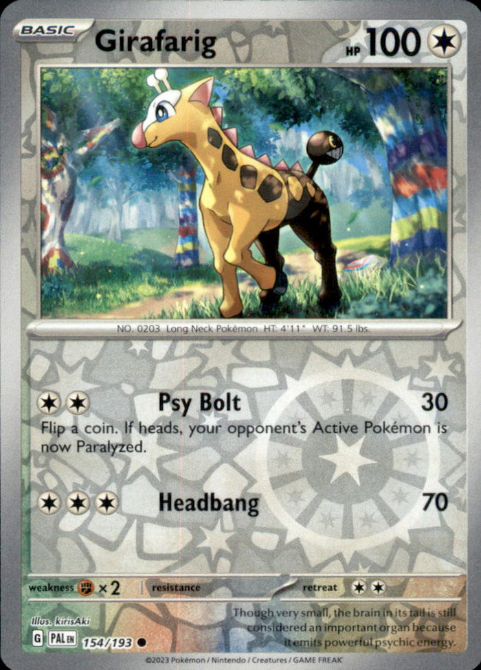 Girafarig Reverse Holo Common SV02: Paldea Evolved 154/193 NM