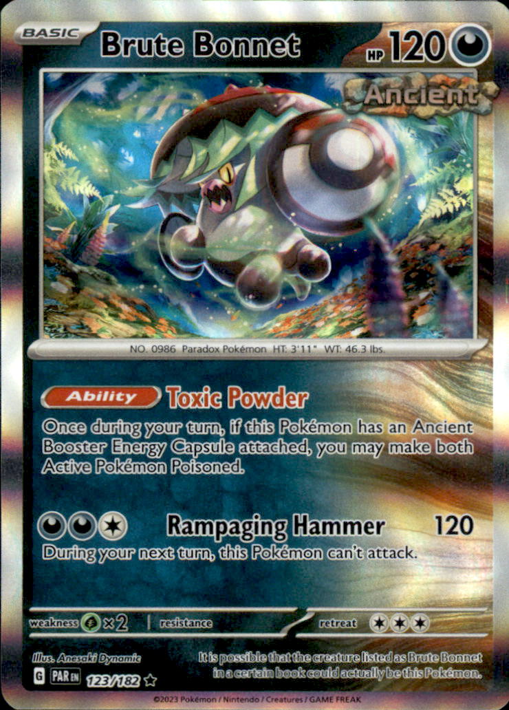 Brute Bonnet Holo Rare SV04: Paradox Rift 123/182 NM