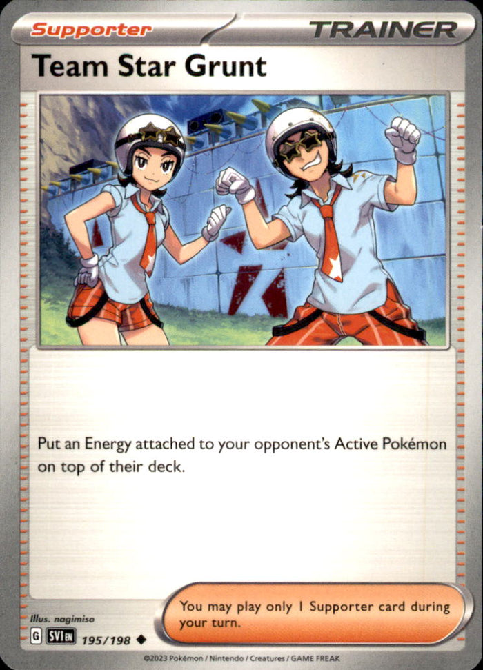 Team Star Grunt Uncommon SV01: Scarlet & Violet Base Set 195/198 NM