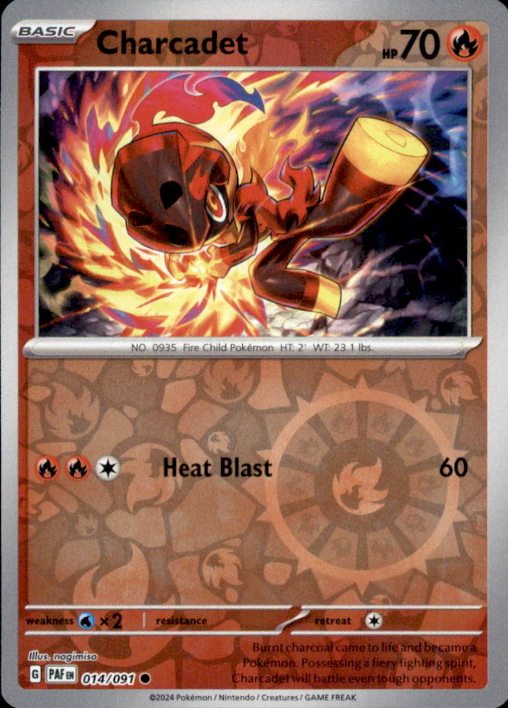 Charcadet Reverse Holo Common SV: Paldean Fates 014/091 NM
