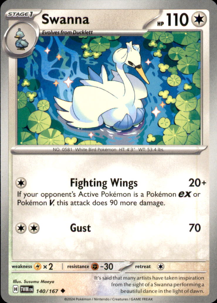 Swanna Uncommon SV06: Twilight Masquerade 140/167 NM