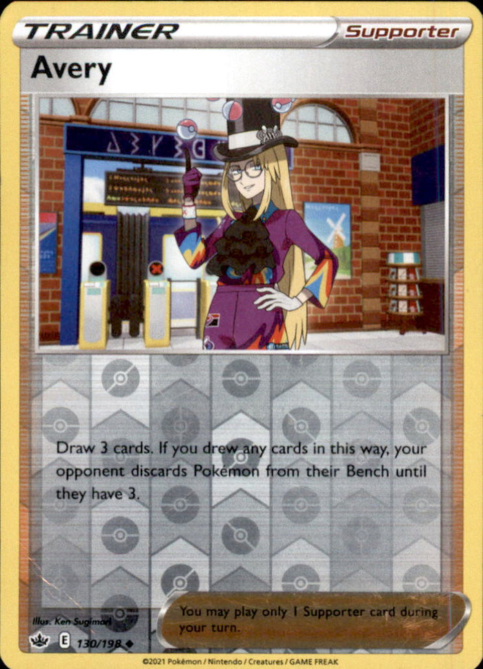 Avery Reverse Holo Uncommon SWSH06: Chilling Reign 130/198 NM