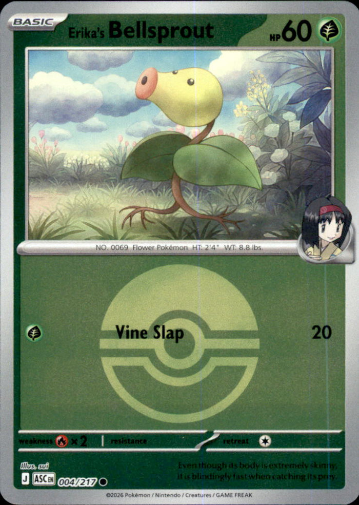 Erika's Bellsprout (Poke Ball) Reverse Holo Common ME: Ascended Heroes 004/217 NM