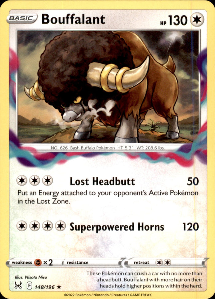 Bouffalant Rare SWSH11: Lost Origin 148/196 NM