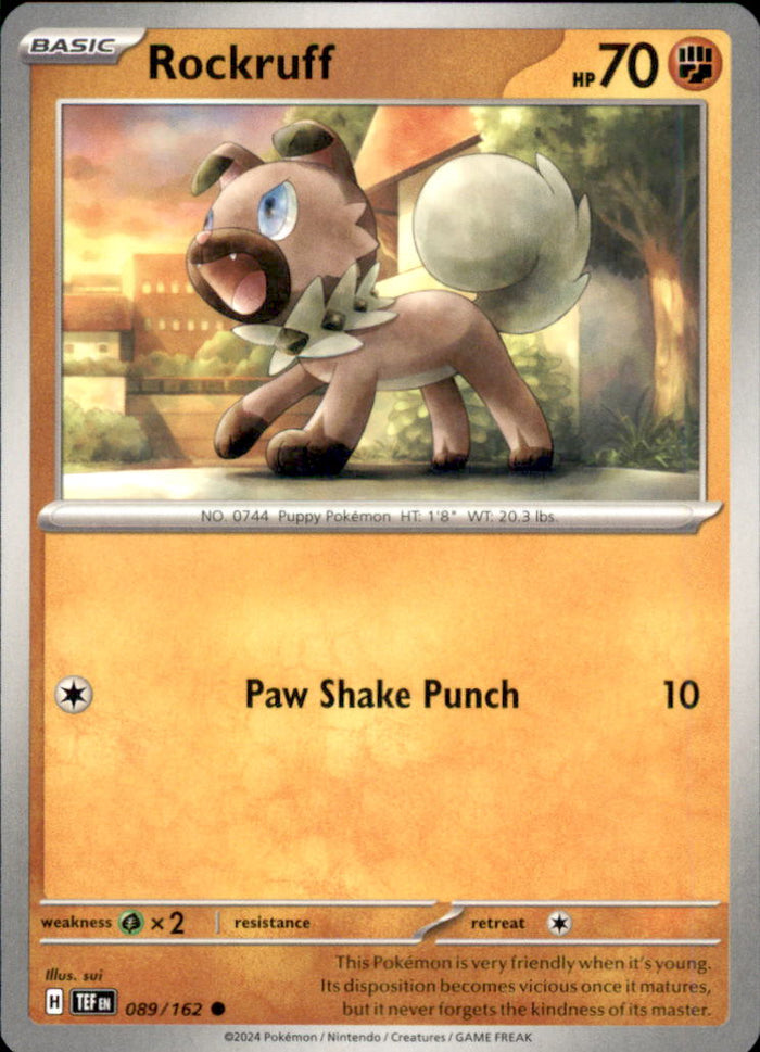 Rockruff Common SV05: Temporal Forces 089/162 NM