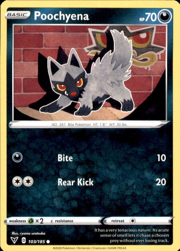Poochyena Reverse Holo Common SWSH04: Vivid Voltage 103/185 NM