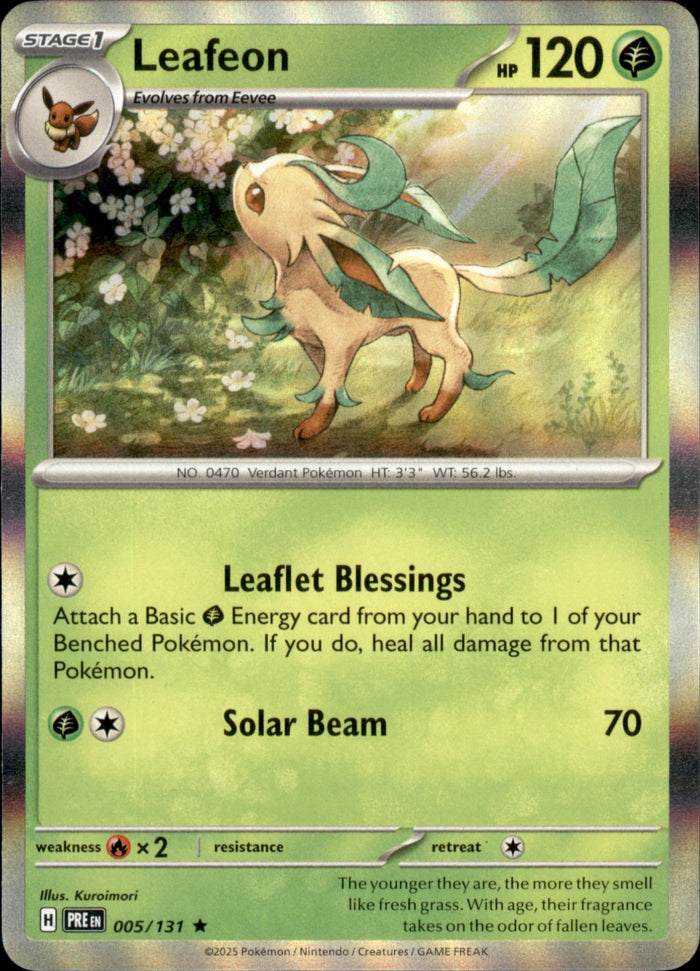 Leafeon Holo Rare SV: Prismatic Evolutions 005/131 NM