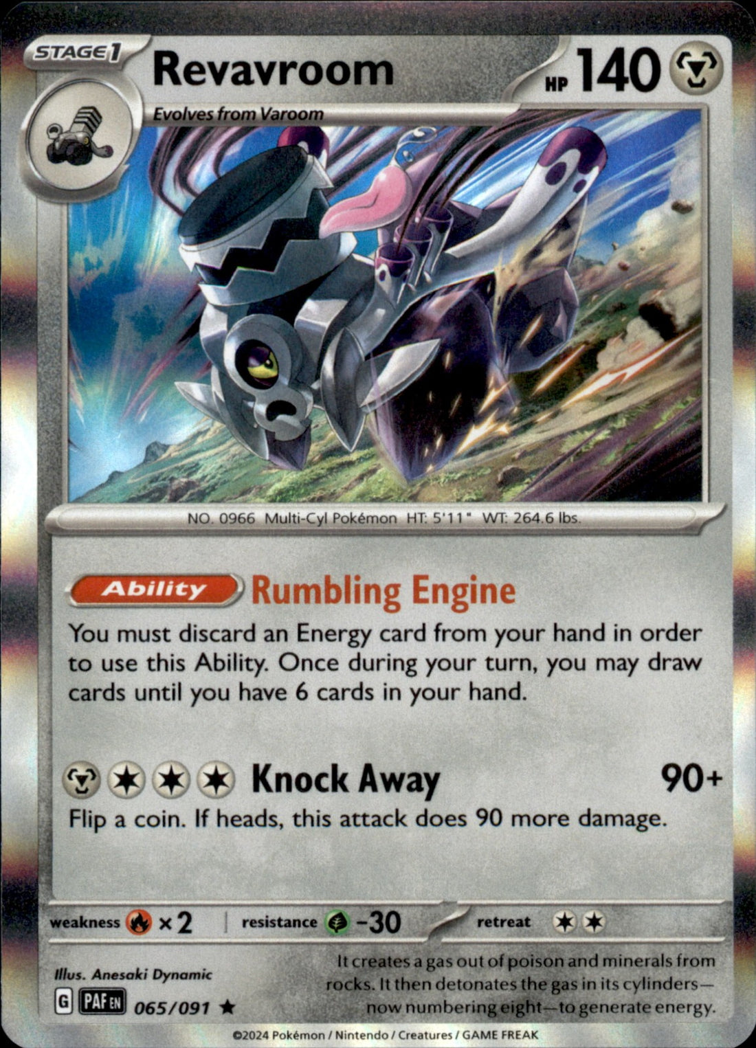 Revavroom Holo Rare SV: Paldean Fates 065/091 NM