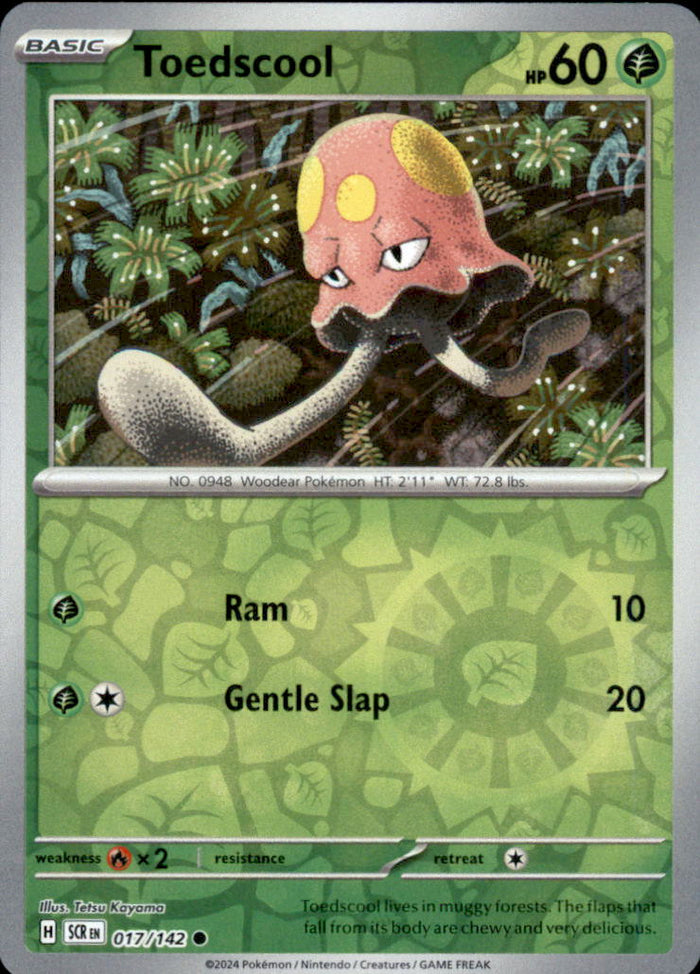 Toedscool Reverse Holo Common SV07: Stellar Crown 017/142 NM