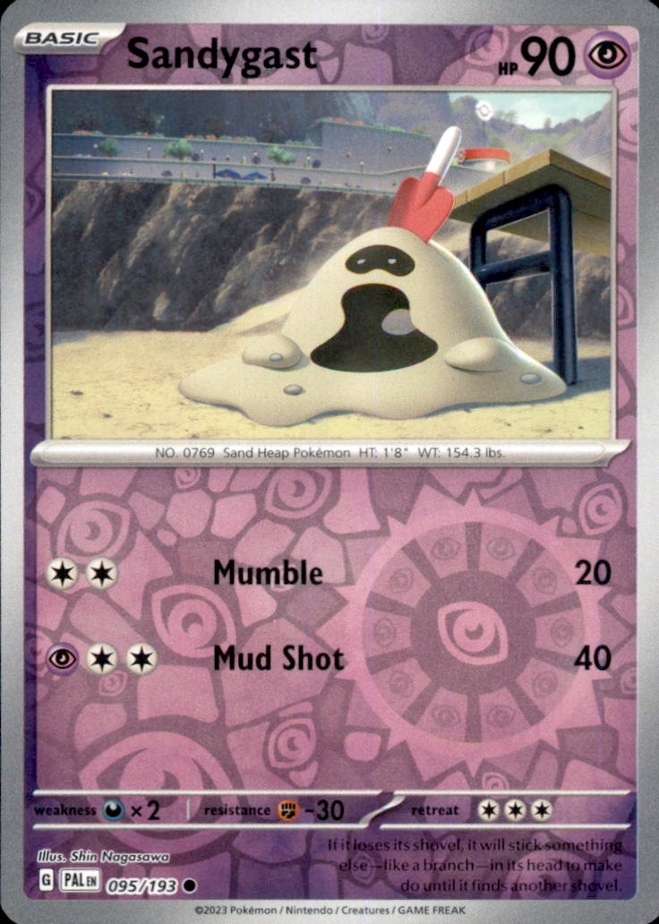 Sandygast Reverse Holo Common SV02: Paldea Evolved 095/193 NM