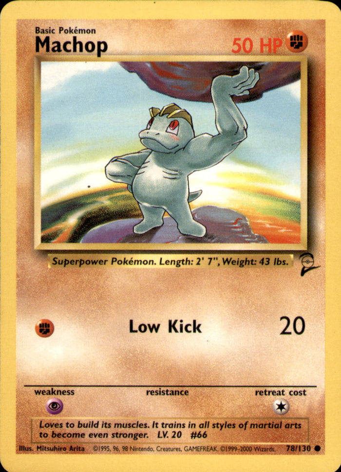 Machop Common Base Set 2 078/130 LP