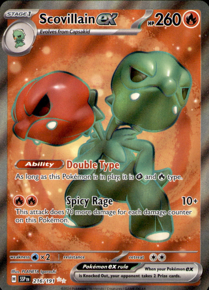 Scovillain ex Holo Ultra Rare SV08: Surging Sparks 216/191 NM