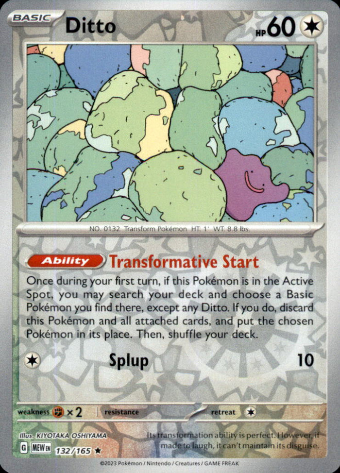 Ditto Reverse Holo Rare SV: Scarlet & Violet 151 132/165 NM