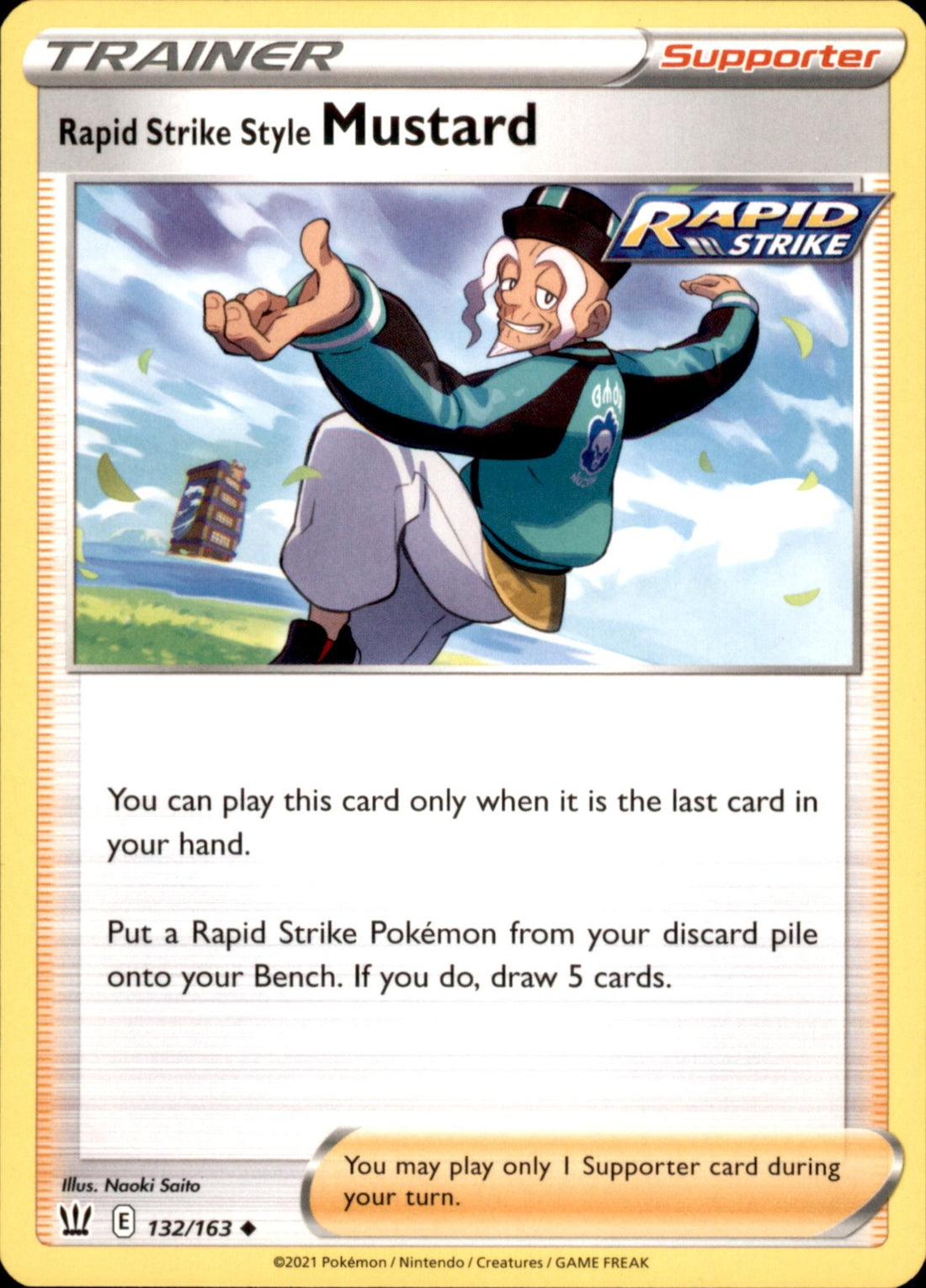 Rapid Strike Style Mustard Uncommon SWSH05: Battle Styles 132/163 NM