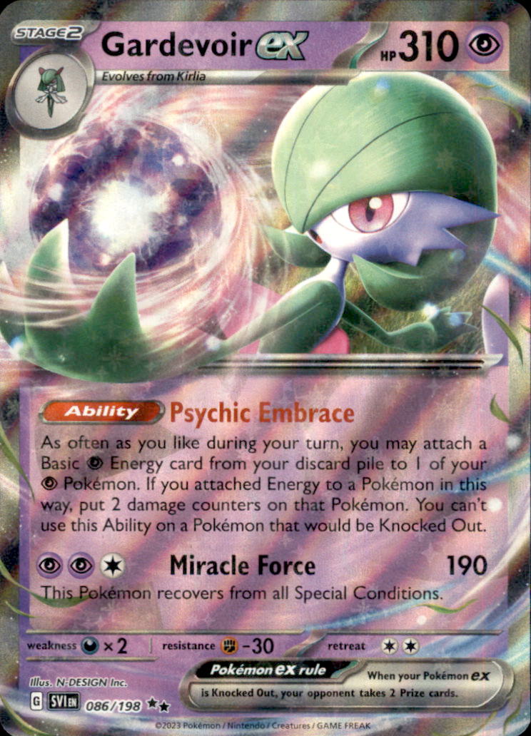 Gardevoir ex Holo Double Rare SV01: Scarlet & Violet Base Set 086/198 NM