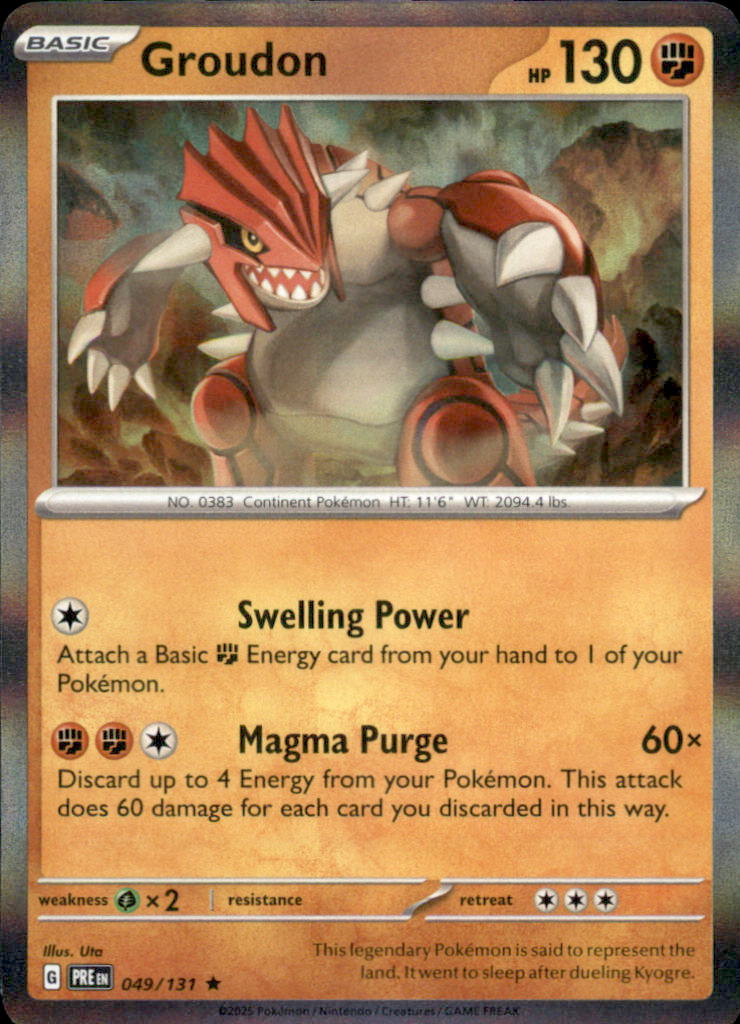 Groudon Holo Rare SV: Prismatic Evolutions 049/131 NM