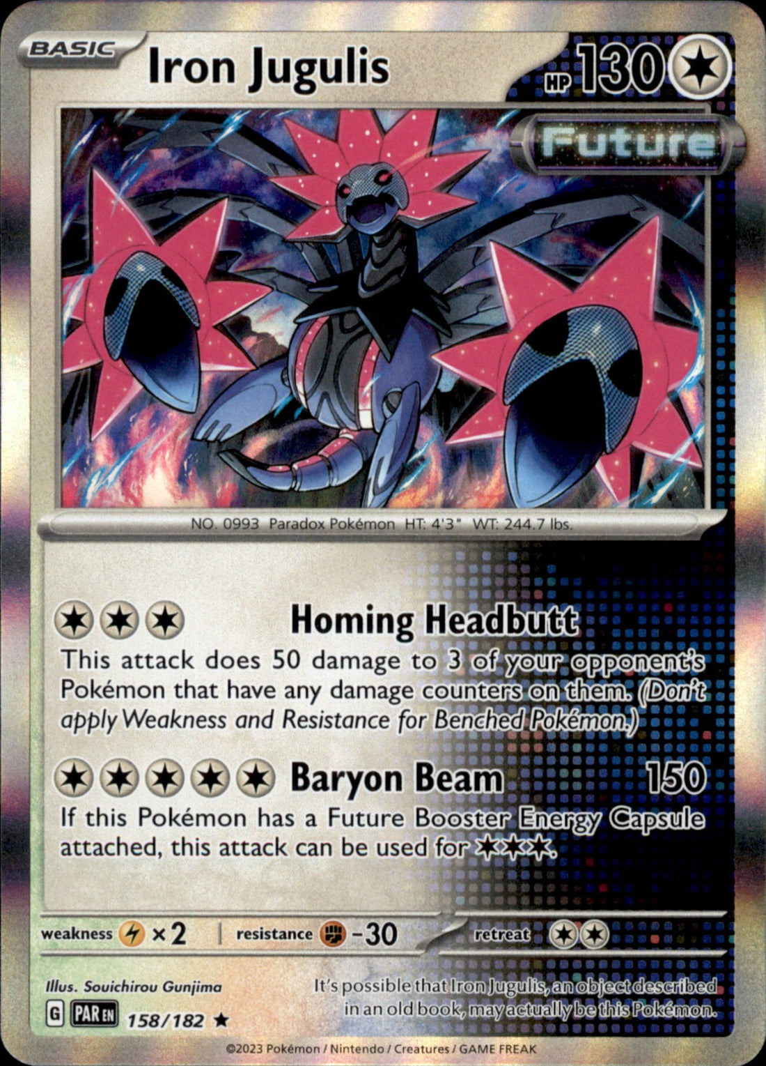 Iron Jugulis Holo Rare SV04: Paradox Rift 158/182 NM
