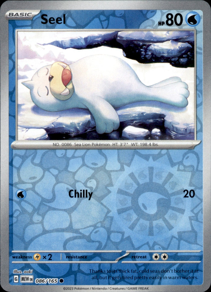 Seel Reverse Holo Common SV: Scarlet & Violet 151 086/165 NM