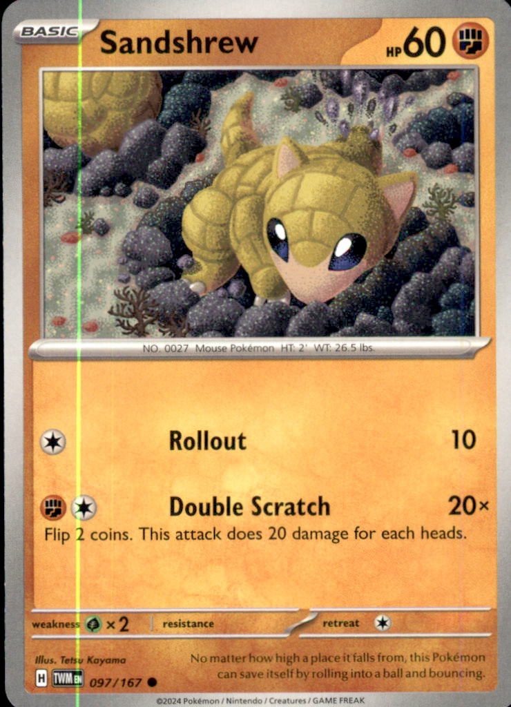 Sandshrew Common SV06: Twilight Masquerade 097/167 NM