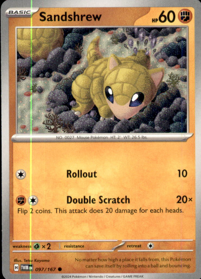 Sandshrew Common SV06: Twilight Masquerade 097/167 NM