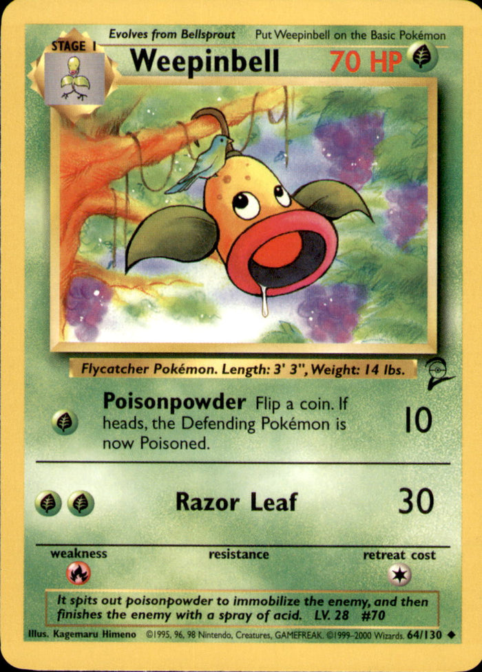 Weepinbell Uncommon Base Set 2 064/130 LP