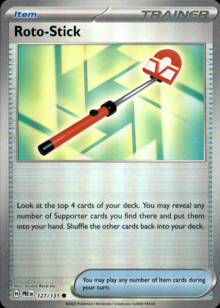 Roto-Stick Reverse Holo Common SV: Prismatic Evolutions 127/131 NM