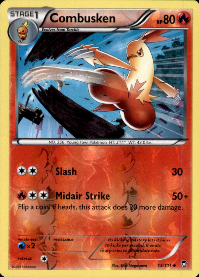 Combusken Reverse Holo Uncommon XY - Furious Fists 13/111 NM