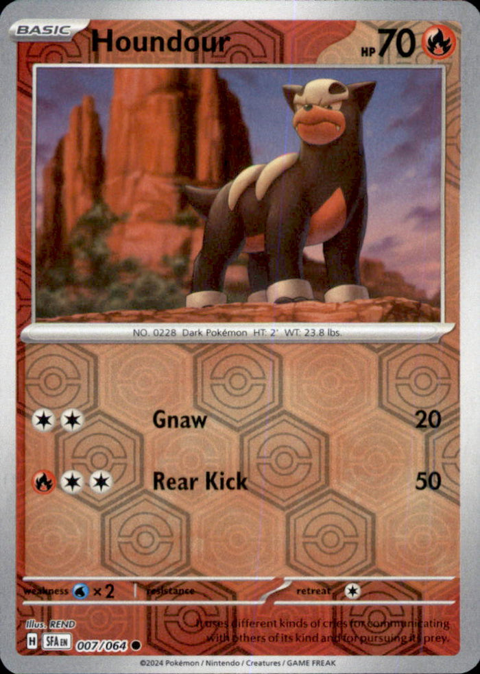 Houndour Reverse Holo Common SV: Shrouded Fable 007/064 NM