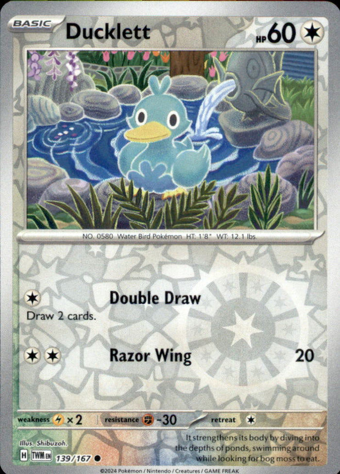 Ducklett Reverse Holo Common SV06: Twilight Masquerade 139/167 NM