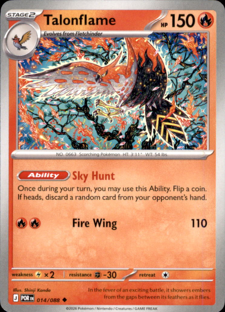 Talonflame Uncommon ME03: Perfect Order 014/088 NM