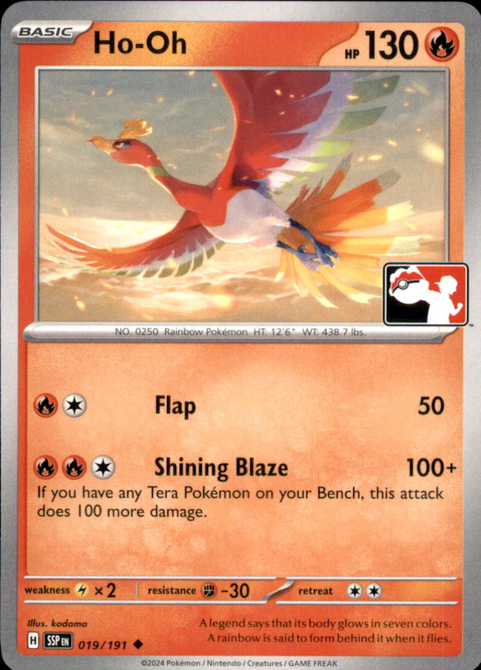 Ho-Oh Uncommon Prize Pack Series Cards 019/191 NM