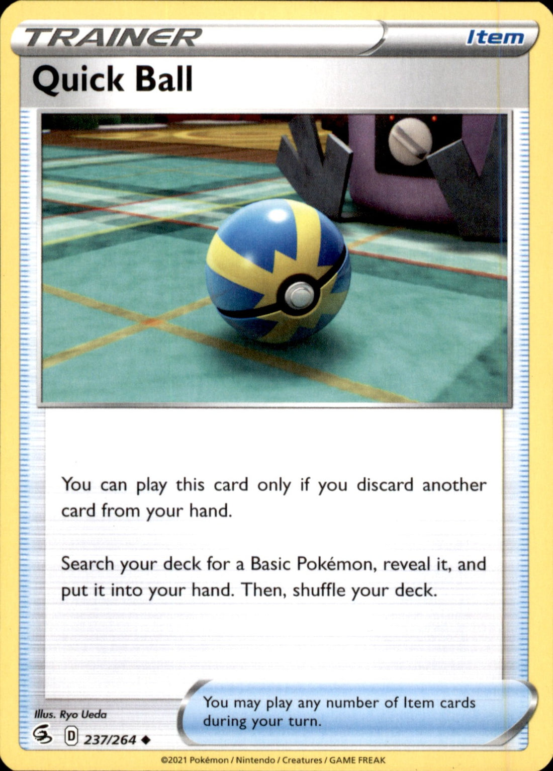 Quick Ball Uncommon SWSH08: Fusion Strike 237/264 NM